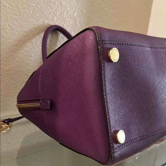 Michael Kors Purple Satchel with Gold Hardware - Picture 4 of 13